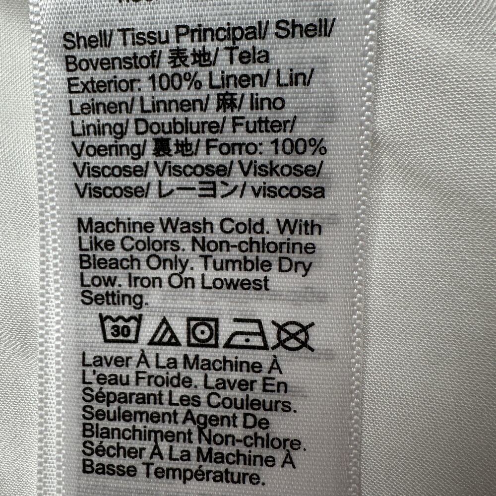 J Crew White 100% Linen Slip Skirt NWT Maxi Flounce Hem Pull On Half Lined Small - Picture 16 of 16